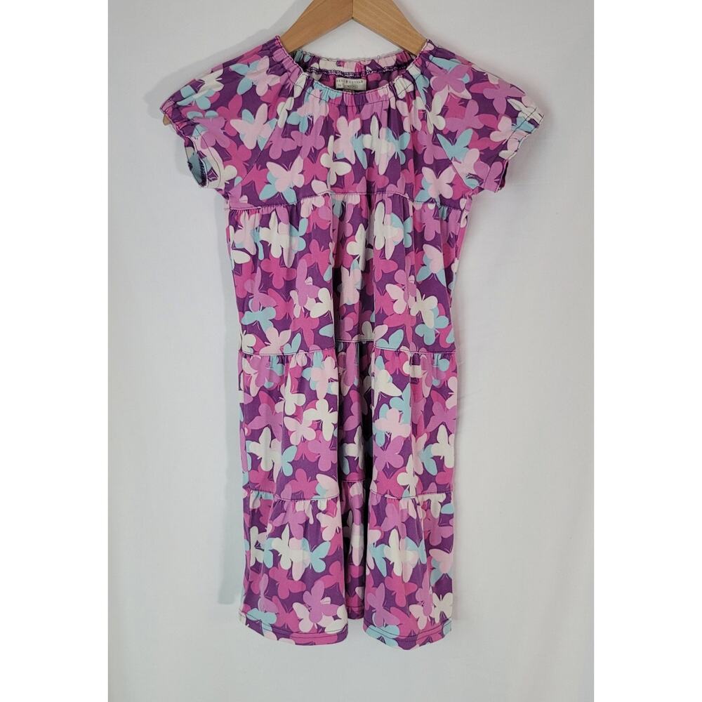 Green Cotton by Garnet Hill- Girl's Butterfly Dress- size 8